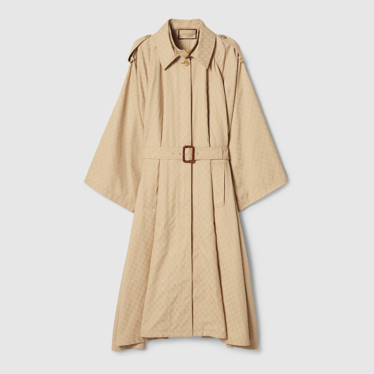 GG cotton gabardine trench coat – the Pre-Fall selections spotlight essential silhouettes with emblematic details – LUX VERSE Luxury Designer Fashion Outlet