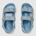 Flat sandal with Double G – inspired by the summer spirit and beach clubs on the Italian coast, this item is – LUX VERSE Luxury Designer Fashion Outlet