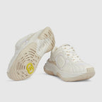 Ripple sneaker – leather Women's mesh details Lettering metal hardware – LUX VERSE Luxury Designer Fashion Outlet