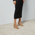 Women's mid-heel sandal with Horsebit – inspired by the origins of the brand, the emblematic Horsebit defines the shoe – LUX VERSE Luxury Designer Fashion Outlet