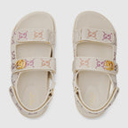 Women's flat sandal with Double G – crafted from ivory GG crystal canvas, the accessory is defined by a delicate Double – LUX VERSE Luxury Designer Fashion Outlet