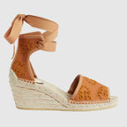 Espadrille with Interlocking G – crafted in a light brown canvas set against a cord platform, these espadrilles – LUX VERSE Luxury Designer Fashion Outlet