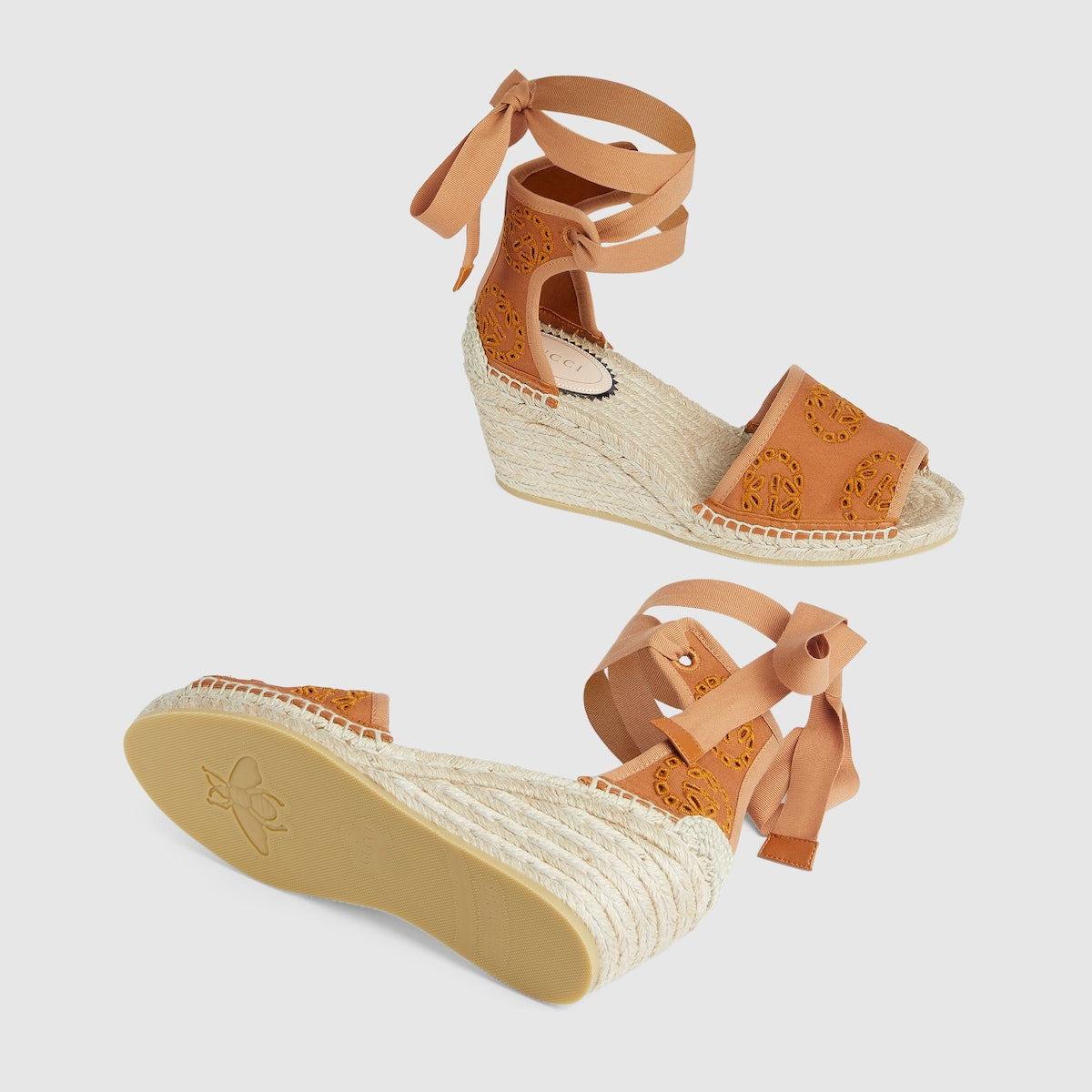 Espadrille with Interlocking G – crafted in a light brown canvas set against a cord platform, these espadrilles – LUX VERSE Luxury Designer Fashion Outlet