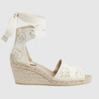 Women's espadrille with Interlocking G – crafted in ivory canvas set against a cord platform, these espadrilles explore – LUX VERSE Luxury Designer Fashion Outlet