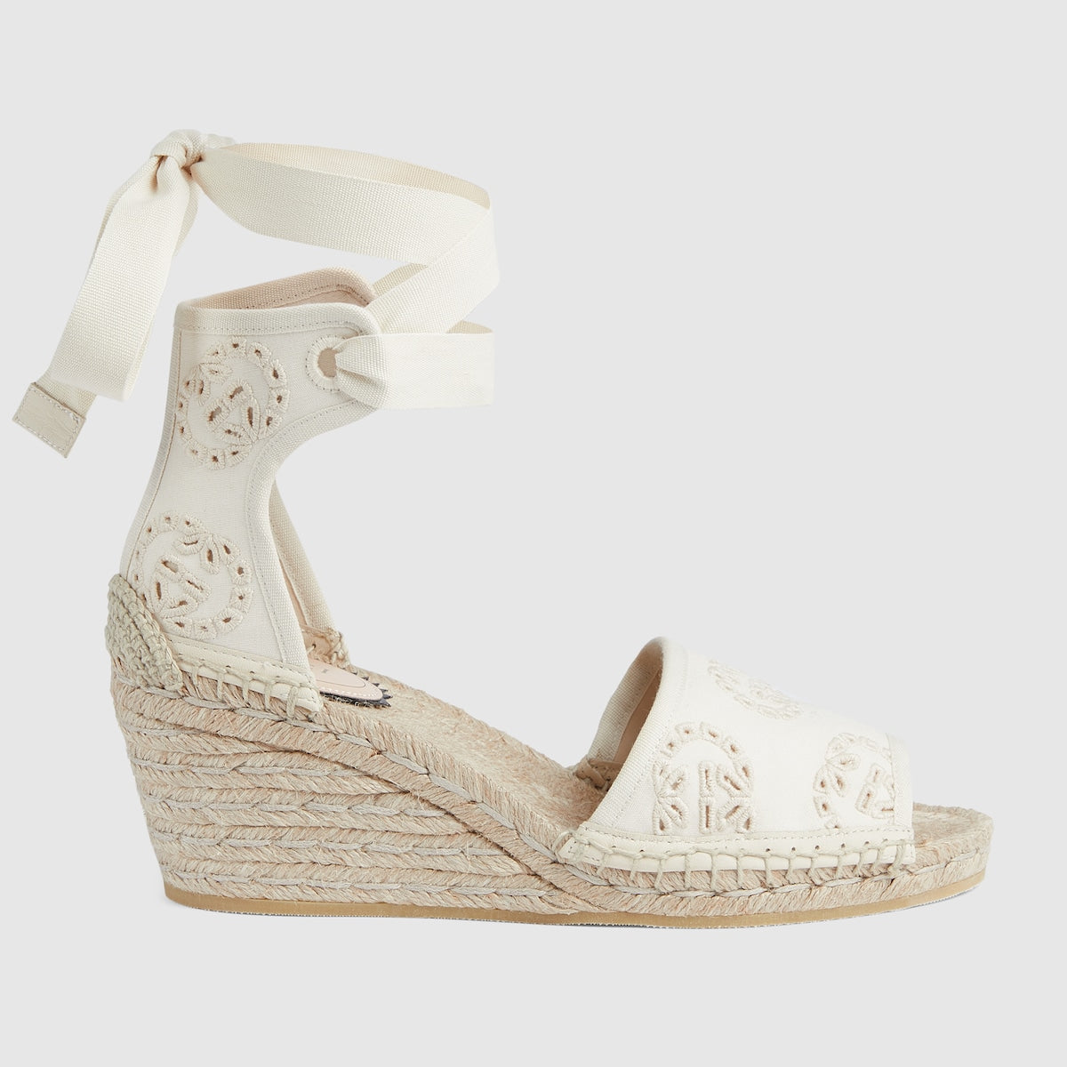 Women's espadrille with Interlocking G – crafted in ivory canvas set against a cord platform, these espadrilles explore – LUX VERSE Luxury Designer Fashion Outlet