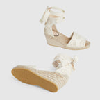 Women's espadrille with Interlocking G – crafted in ivory canvas set against a cord platform, these espadrilles explore – LUX VERSE Luxury Designer Fashion Outlet