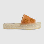 Espadrille sandal with Interlocking G – materials, textures and patterns combine to create a warm-weather feel throughout – LUX VERSE Luxury Designer Fashion Outlet