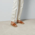 Espadrille sandal with Interlocking G – this pair of espadrilles is presented in camel Interlocking G canvas – LUX VERSE Luxury Designer Fashion Outlet