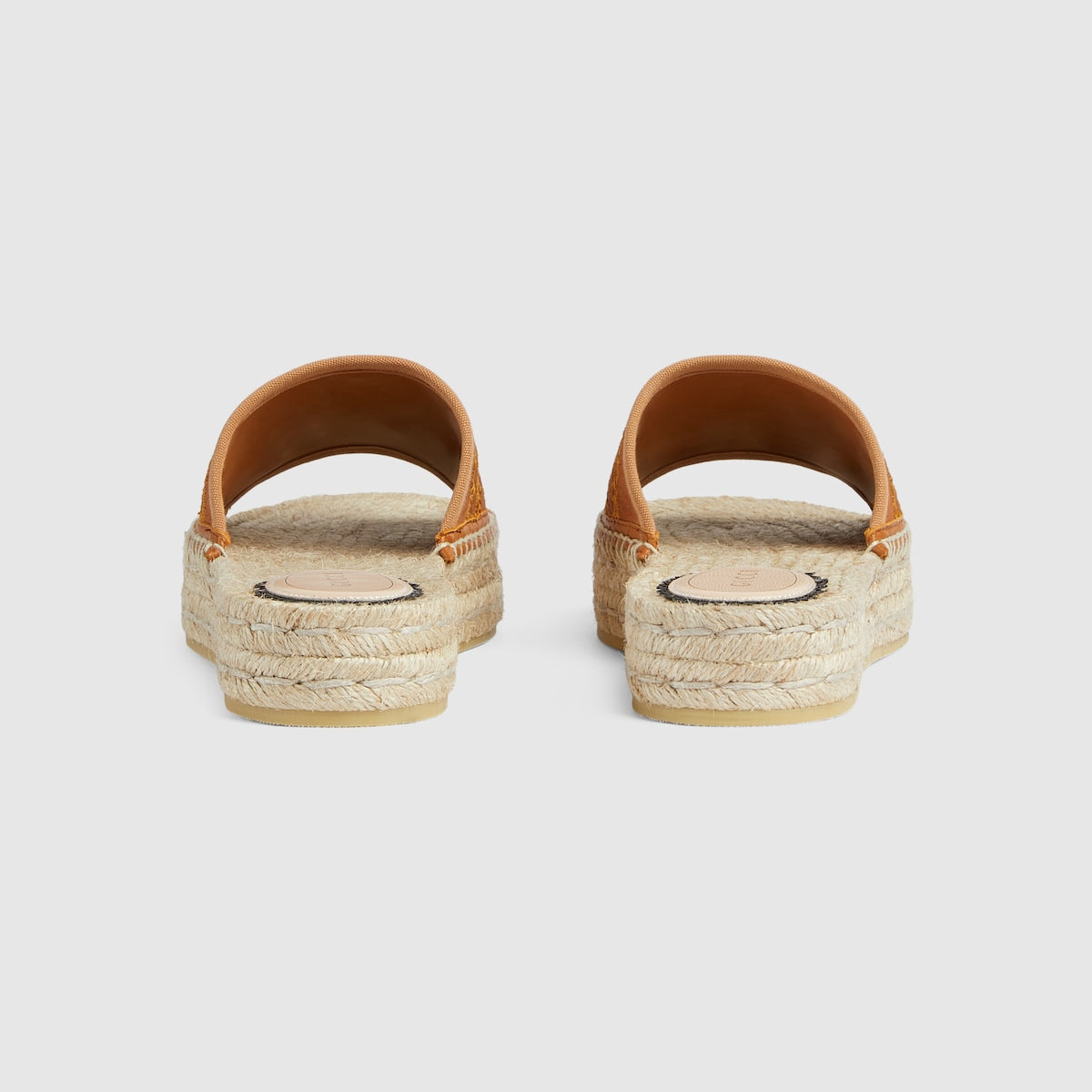 Espadrille sandal with Interlocking G – this pair of espadrilles is presented in camel Interlocking G canvas – LUX VERSE Luxury Designer Fashion Outlet