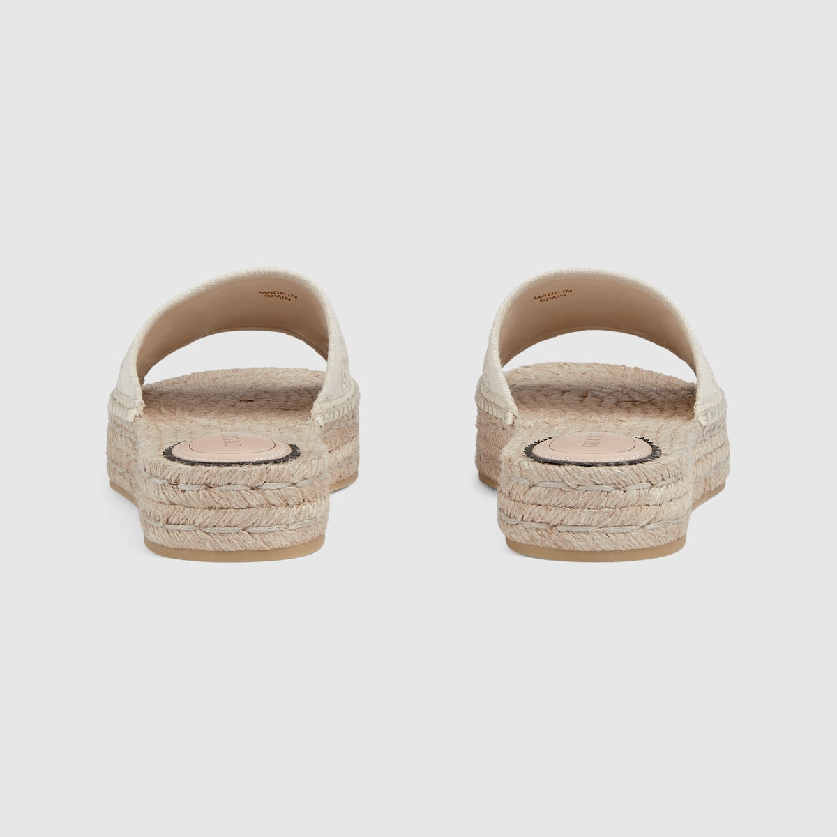 Women's espadrille sandal with Interlocking G – this pair of espadrilles is presented in ivory Interlocking G canvas – LUX VERSE Luxury Designer Fashion Outlet