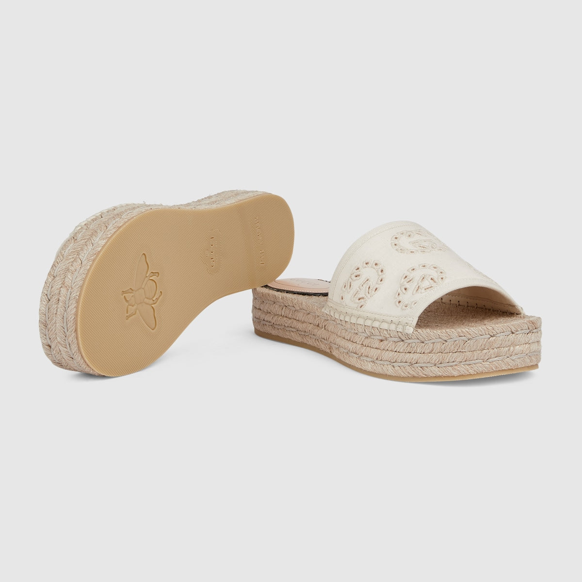 Women's espadrille sandal with Interlocking G – materials, textures and patterns combine to create a warm-weather feel throughout – LUX VERSE Luxury Designer Fashion Outlet