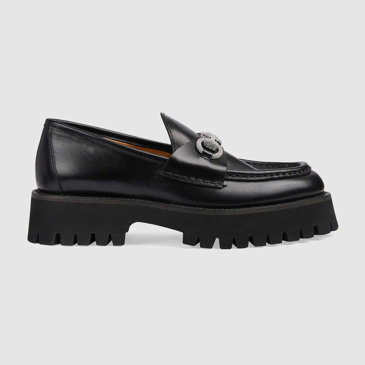 Women's lug sole loafer – a beloved symbol of the House, the Horsebit hardware comes to the fore atop this – LUX VERSE Luxury Designer Fashion Outlet