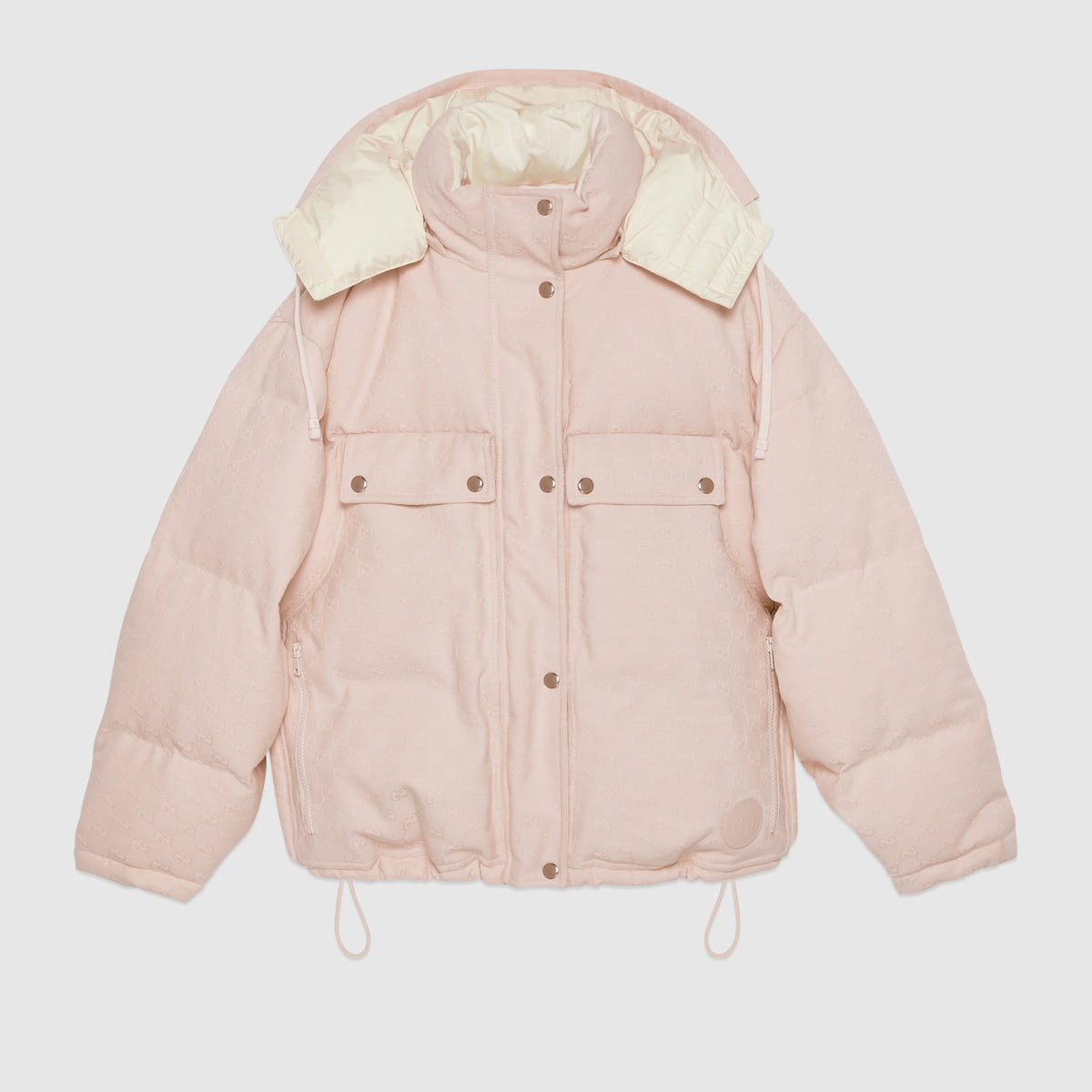 GG cotton canvas puffer jacket – sweatshirts, hoodies, and t-shirts with drop shoulders, cropped lengths, – LUX VERSE Luxury Designer Fashion Outlet