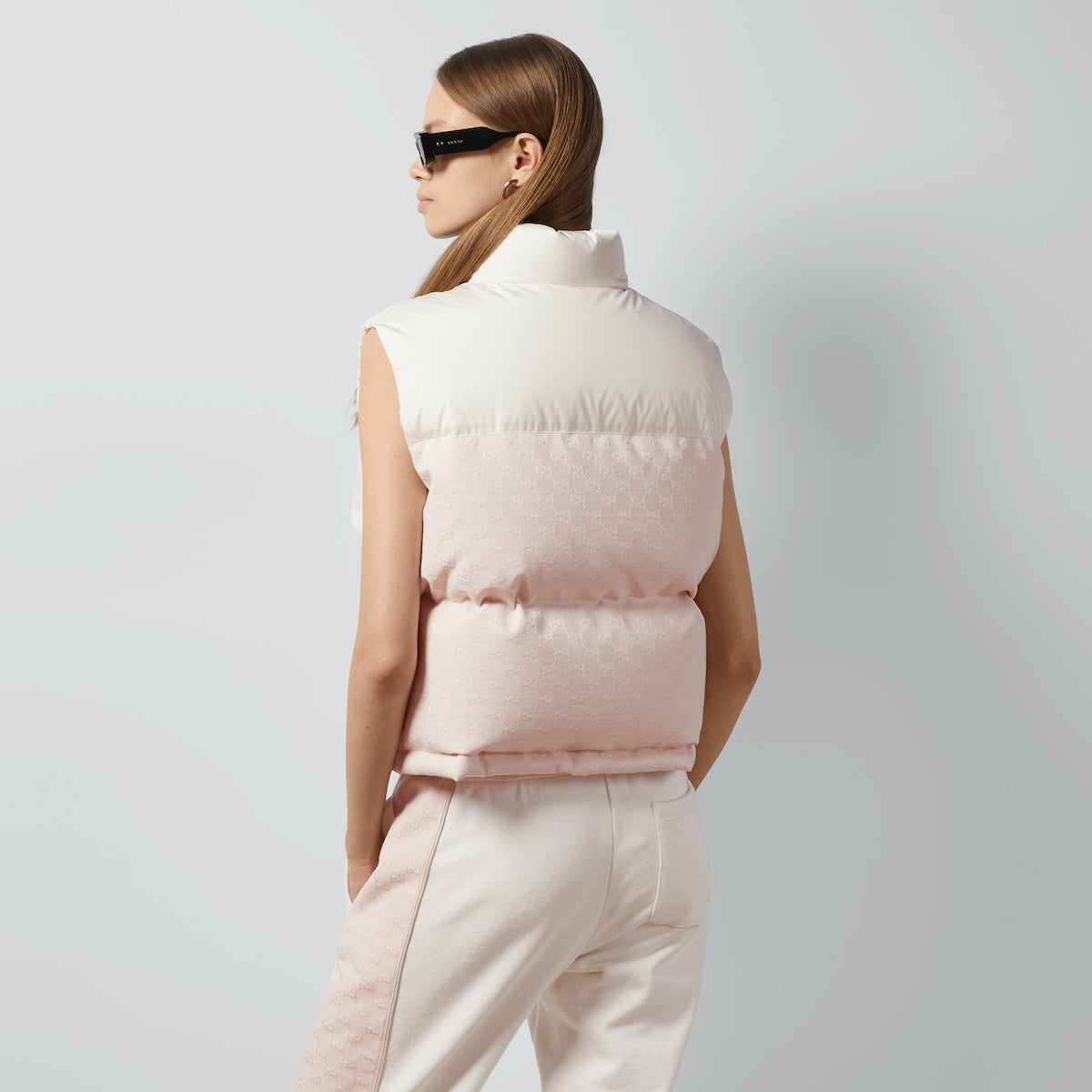 GG cotton canvas padded vest – sweatshirts, hoodies, and t-shirts with drop shoulders, cropped lengths, – LUX VERSE Luxury Designer Fashion Outlet