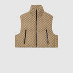 GG canvas padded vest – from horses and medallions to the script, all-over prints on lightweight blouses, – LUX VERSE Luxury Designer Fashion Outlet
