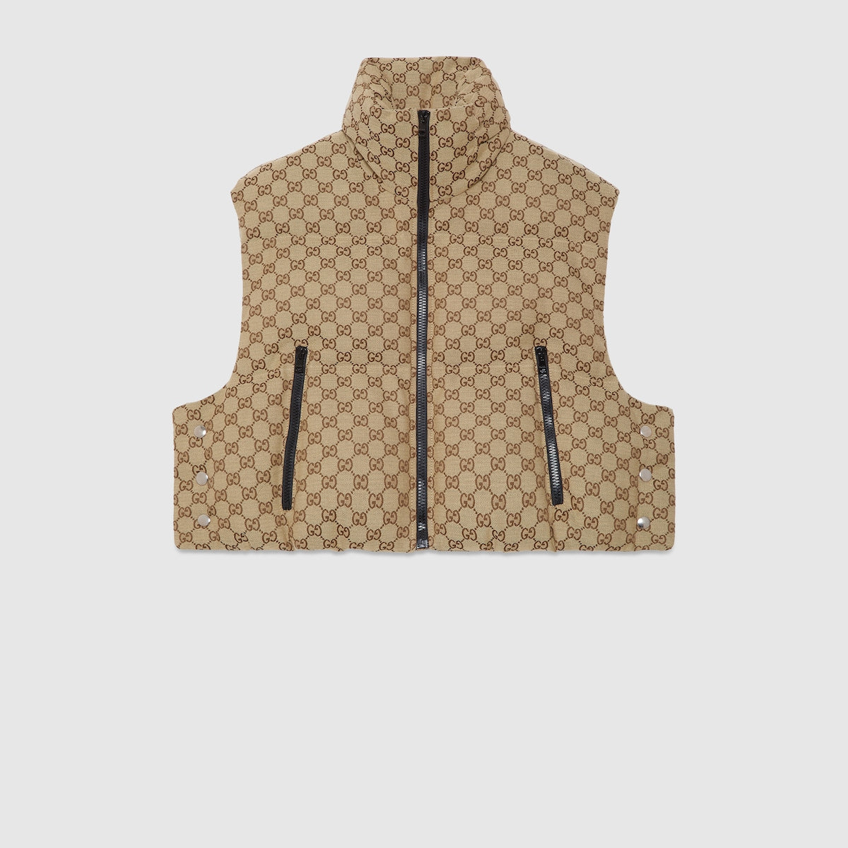 GG canvas padded vest – from horses and medallions to the script, all-over prints on lightweight blouses, – LUX VERSE Luxury Designer Fashion Outlet