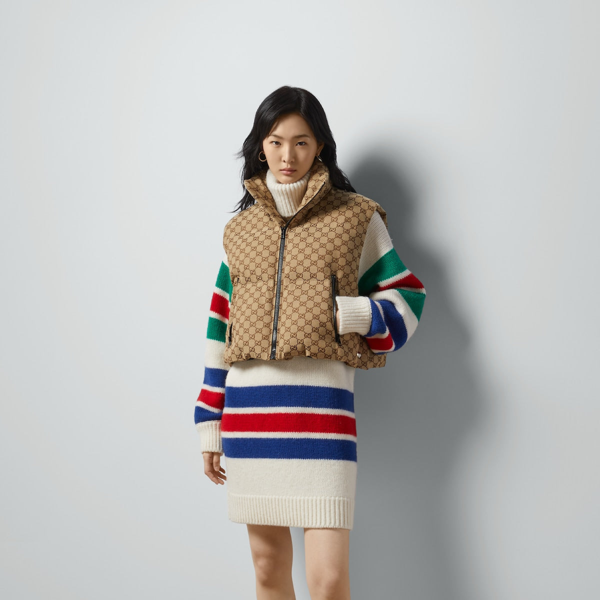 GG canvas padded vest – a concealed hood makes for a versatile base, offering endless styling possibilities – LUX VERSE Luxury Designer Fashion Outlet