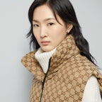GG canvas padded vest – from horses and medallions to the script, all-over prints on lightweight blouses, – LUX VERSE Luxury Designer Fashion Outlet