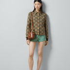 GG wool bomber jacket – this beige and dark green bomber jacket is crafted from GG striped wool and further – LUX VERSE Luxury Designer Fashion Outlet