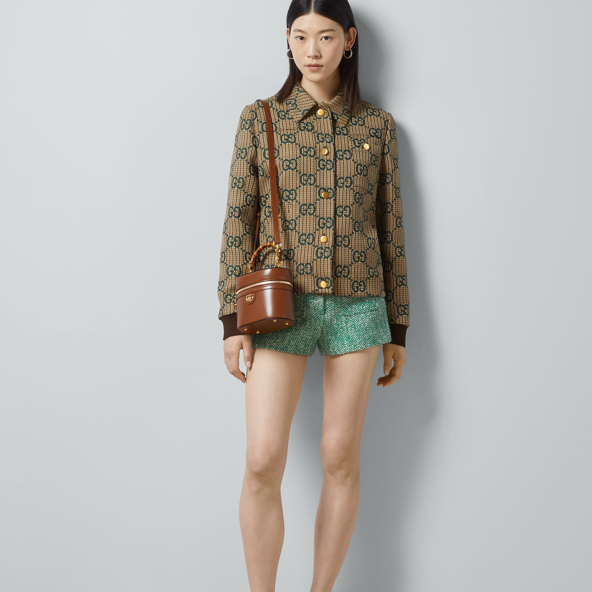GG wool bomber jacket – this beige and dark green bomber jacket is crafted from GG striped wool and further – LUX VERSE Luxury Designer Fashion Outlet