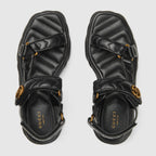 Rubber sandal with Double G – a subtle nod to the GG Marmont, this pair of black leather sandals is defined by – LUX VERSE Luxury Designer Fashion Outlet