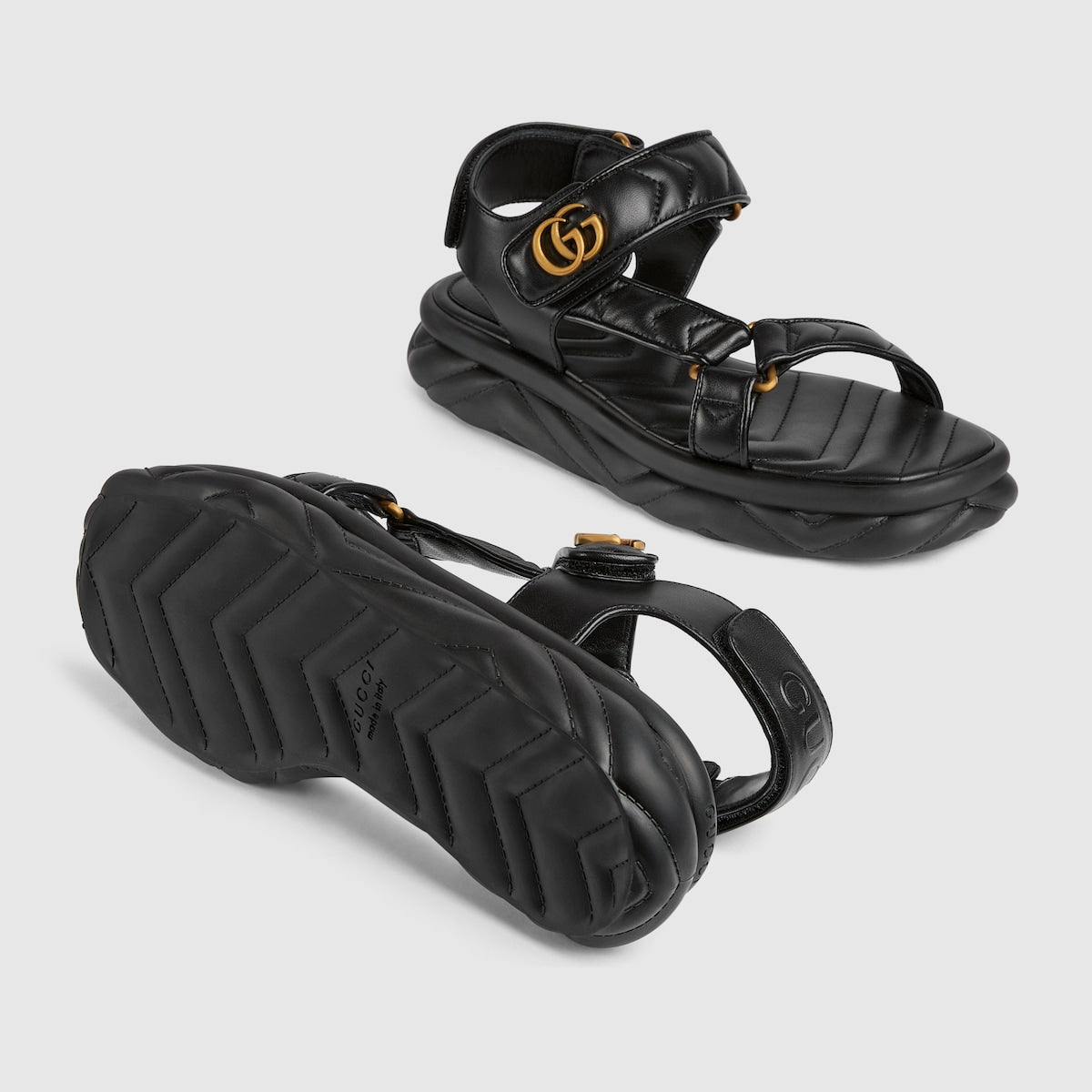 Rubber sandal with Double G – a delicate Double G hardware on the upper band completes the accessory – LUX VERSE Luxury Designer Fashion Outlet