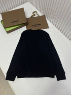Navy Cotton Tonal Emblem Crewneck - Men's
