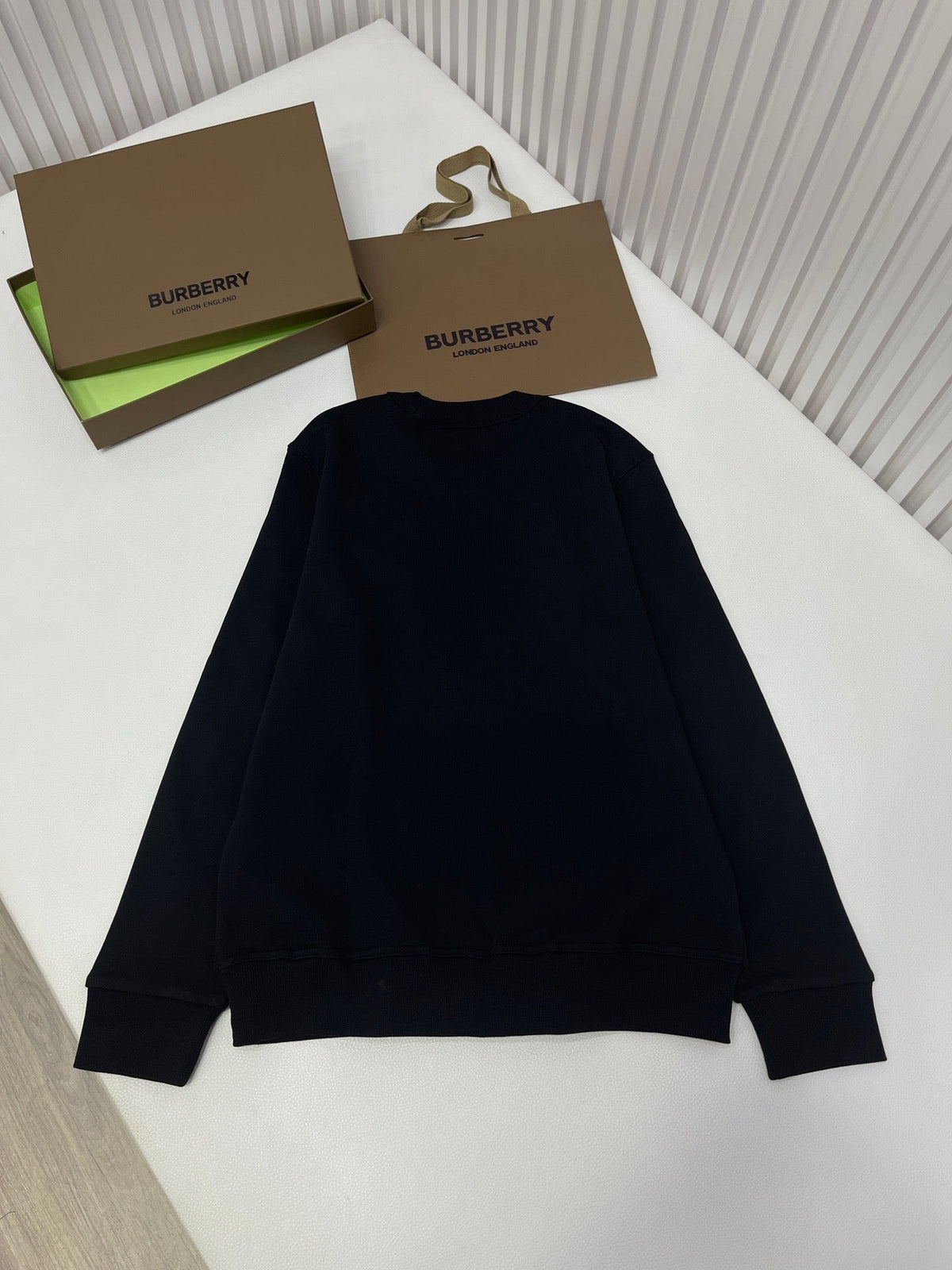 Navy Cotton Tonal Emblem Crewneck - Men's