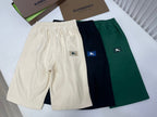 Navy Cotton Check Patch Drawstring - Men's