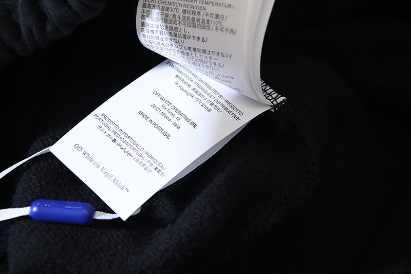 Black Cotton Script Drawstring - Men's