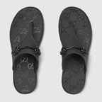 Women's thong GG sandal with Horsebit – inspired by the summer spirit and beach clubs on the Italian coast, this item is – LUX VERSE Luxury Designer Fashion Outlet