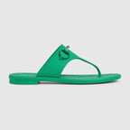 Women's thong rubber sandal with Horsebit – emblematic codes of the House and refined patterns are reinterpreted in contemporary – LUX VERSE Luxury Designer Fashion Outlet