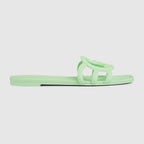 Interlocking rubber G sandal – emblematic codes of the House and refined patterns are reinterpreted in contemporary – LUX VERSE Luxury Designer Fashion Outlet