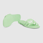 Interlocking rubber G sandal – emblematic codes of the House and refined patterns are reinterpreted in contemporary – LUX VERSE Luxury Designer Fashion Outlet