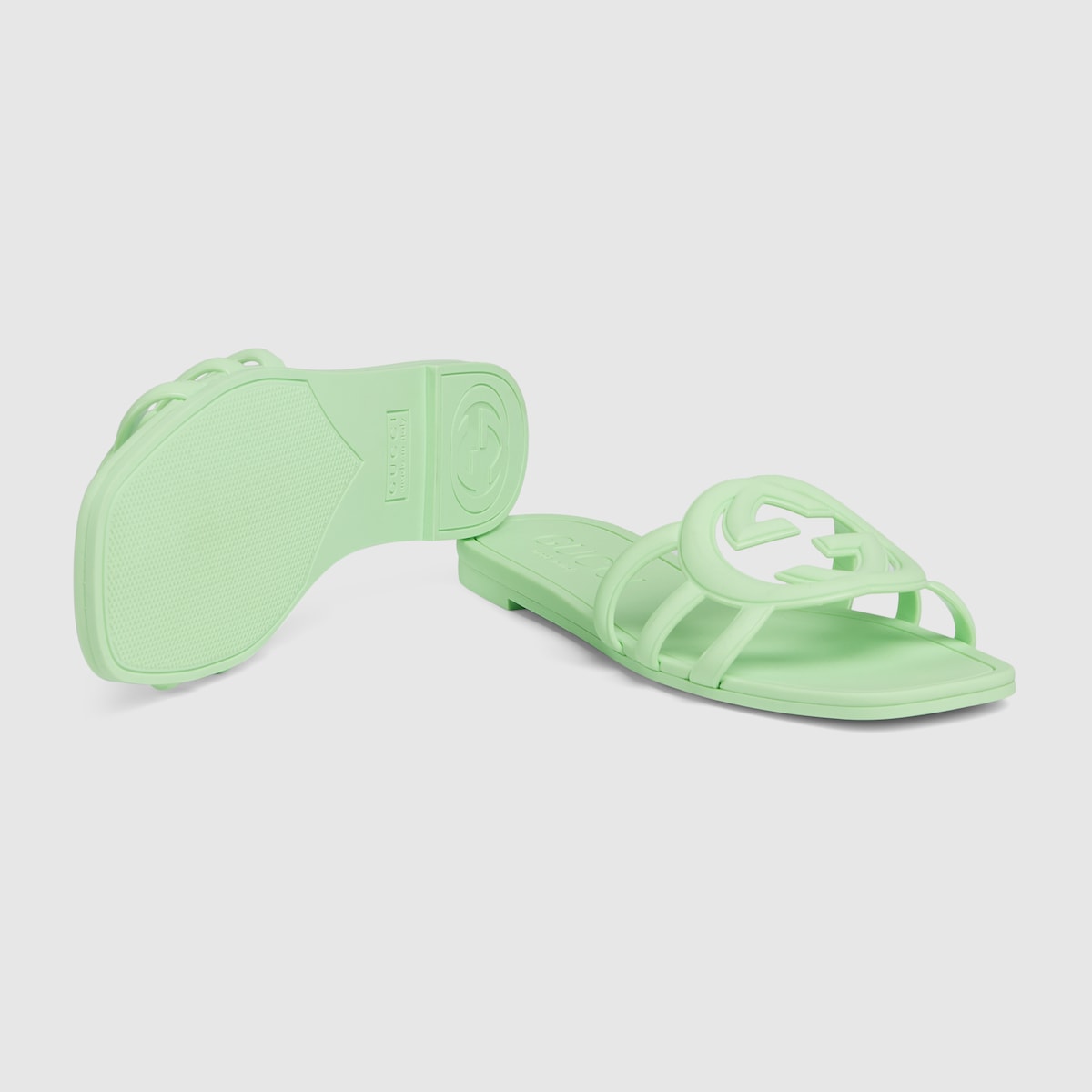 Interlocking rubber G sandal – emblematic codes of the House and refined patterns are reinterpreted in contemporary – LUX VERSE Luxury Designer Fashion Outlet