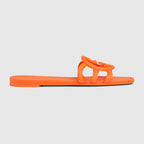 Interlocking rubber G slide sandal – emblematic codes of the House and refined patterns are reinterpreted in contemporary – LUX VERSE Luxury Designer Fashion Outlet
