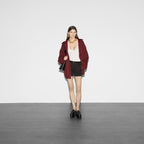 Reversible canvas jacket – rosso Ancora Original GG canvas on one side, plain canvas on the other Leather – LUX VERSE Luxury Designer Fashion Outlet