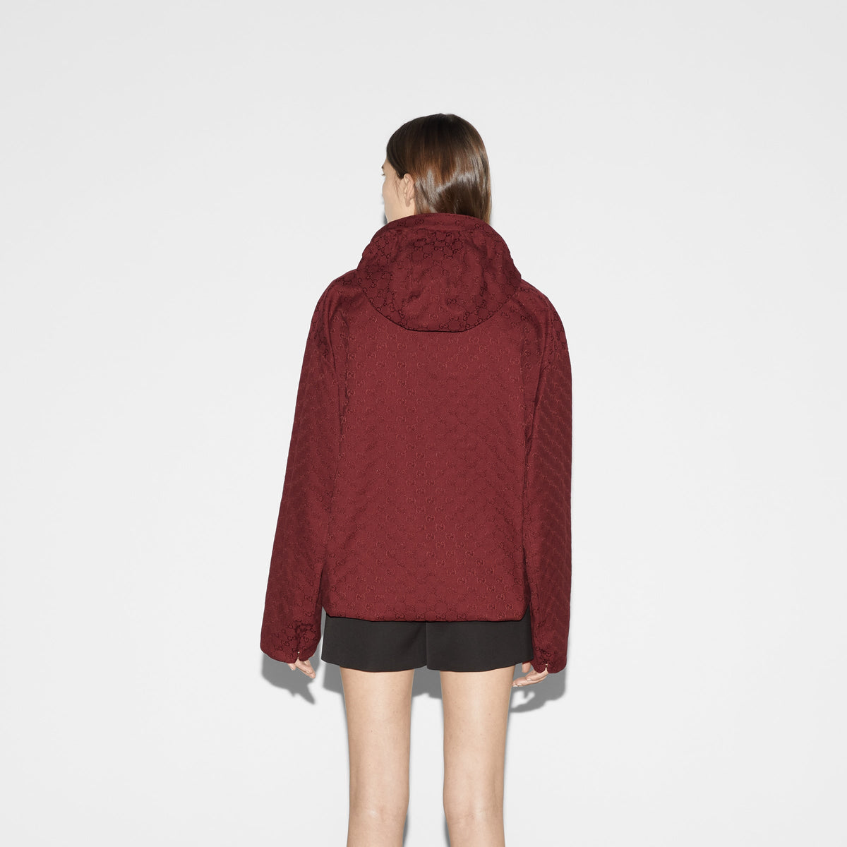 Reversible canvas jacket – the style features drawstring adjustment in the fixed hood and hem, highlighting – LUX VERSE Luxury Designer Fashion Outlet