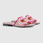 Interlocking slide sandal – taking inspiration from archival codes from the 1970s, hallmark era of the House, – LUX VERSE Luxury Designer Fashion Outlet