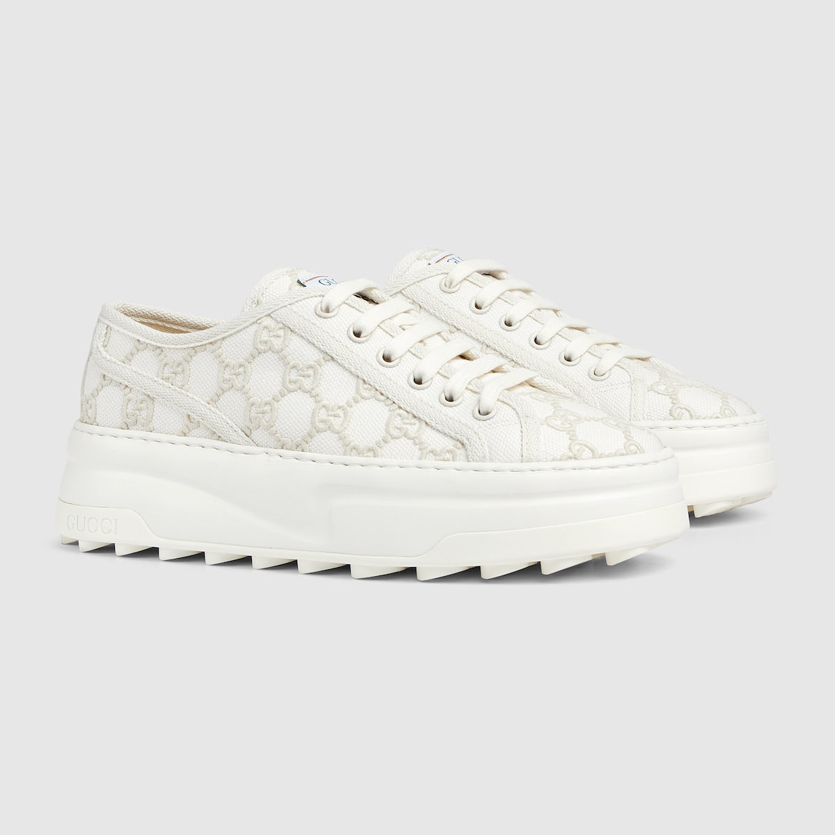 Tennis 1977 rhombi sneaker – canvas with GG embroideries Women's trim Rubber outsole Tennis – LUX VERSE Luxury Designer Fashion Outlet