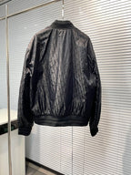 Schwarzer Stepp-Bomber aus Nylon – Herren