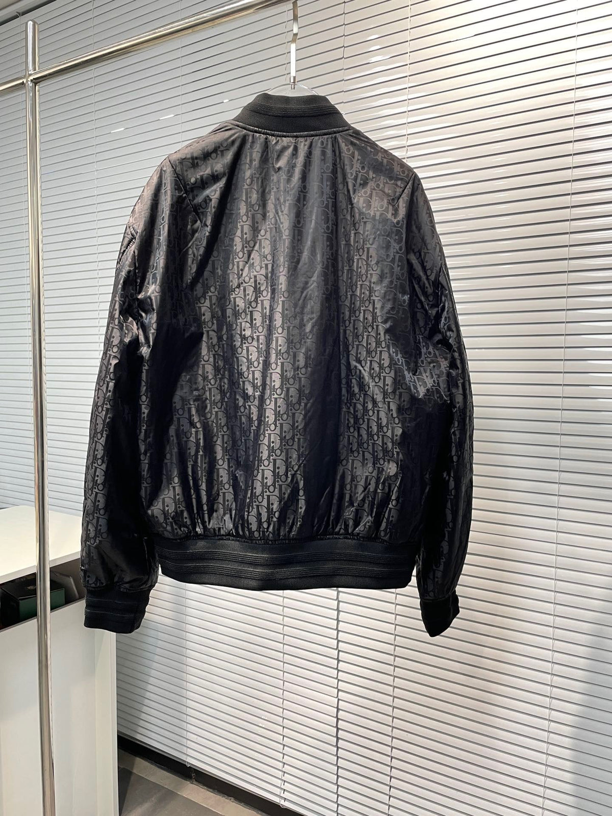 Schwarzer Stepp-Bomber aus Nylon – Herren