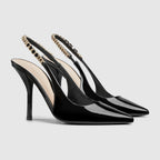 Signoria slingback leather pump – the Signoria pump, named after the central piazza of Florence, recalls the classic – LUX VERSE Luxury Designer Fashion Outlet