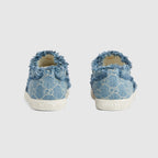 Women's GG denim sneaker – heritage motifs such as the GG embossed outsole and the Interlocking G – LUX VERSE Luxury Designer Fashion Outlet