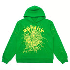 Green Cotton Web Print Pullover – Herren