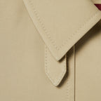 Cotton stretch garbardine coat – crafted from a beige stretch cotton garbadine, this short coat highlights a relaxed – LUX VERSE Luxury Designer Fashion Outlet