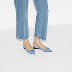 Women's slingback canvas ballet flat – the iconic GG canvas lends itself to these elevated slingback ballet flats – LUX VERSE Luxury Designer Fashion Outlet