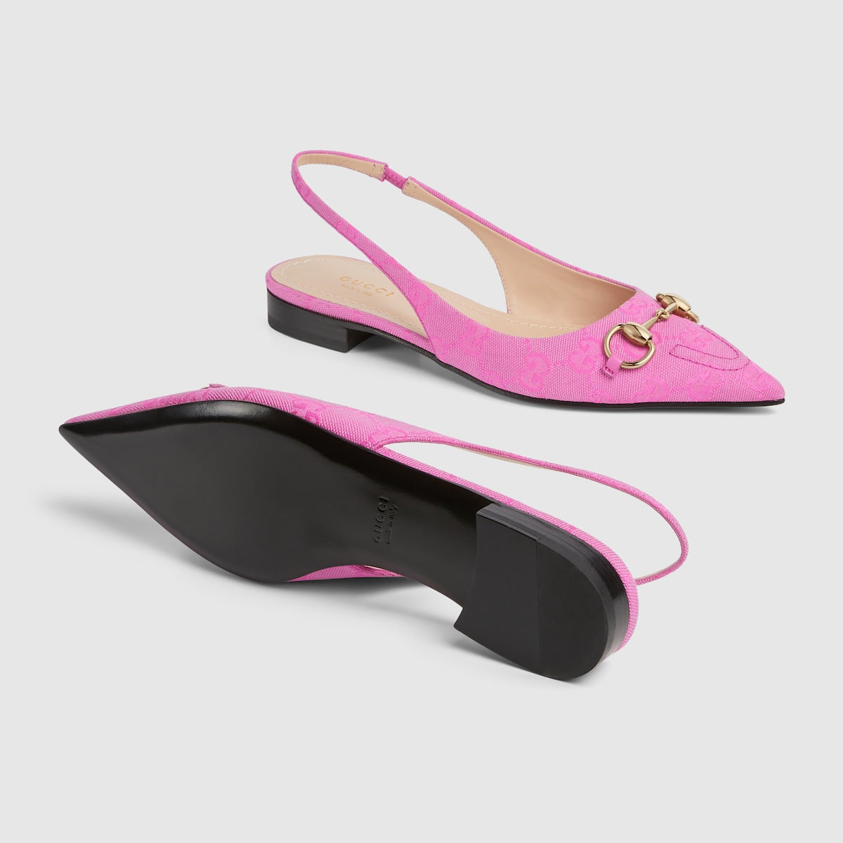 Women's Horsebit slingback flat – the iconic GG canvas lends itself to these elevated slingback pumps – LUX VERSE Luxury Designer Fashion Outlet