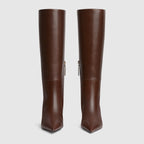 Women's Signoria boot – with its shiny leather, pointed toe and eye-catching chain, this style elevates – LUX VERSE Luxury Designer Fashion Outlet