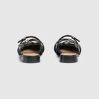 Women's strappy leather ballet flat – the adjustable buckle closure completes the style – LUX VERSE Luxury Designer Fashion Outlet